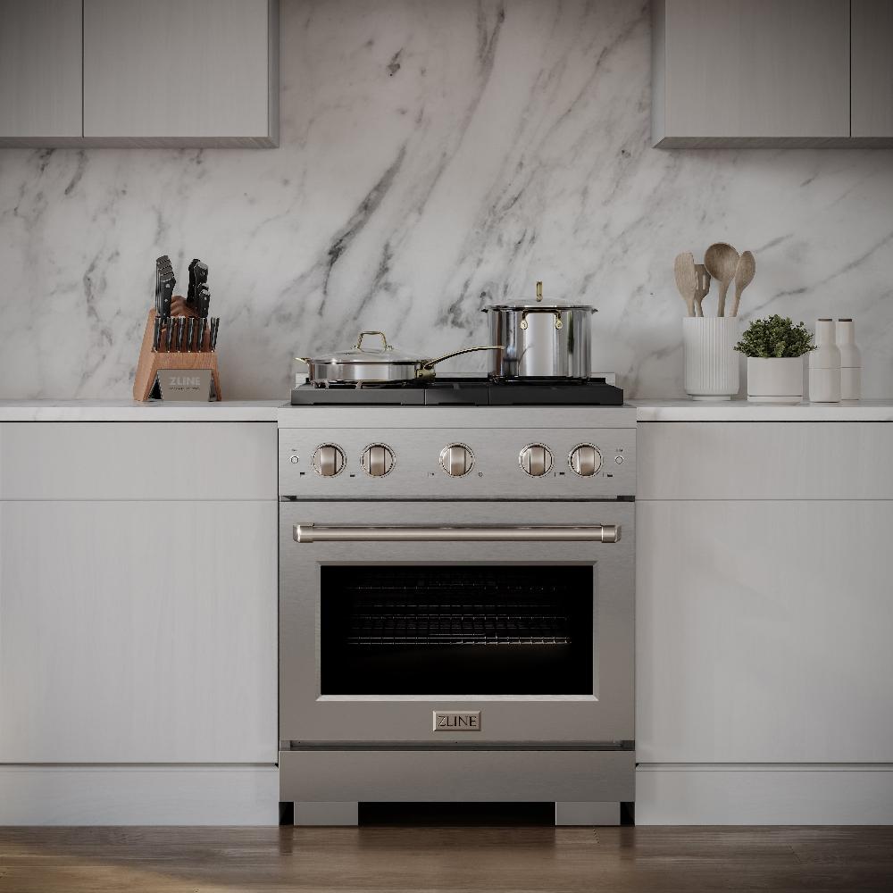 zline-paramount-30-in-dual-fuel-range-with-4-brass-burners-and-4-2-cu-ft-electric-convection-oven-in-stainless-steel-model-sdr-br-30