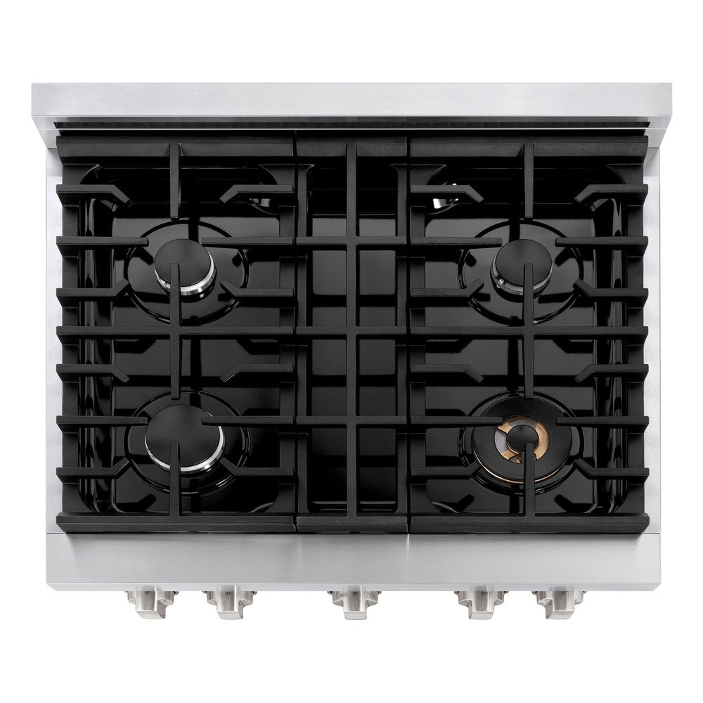 zline-30-inch-paramount-dual-fuel-range-with-4-gas-burners-and-4-2-cu-ft-electric-convection-oven-stainless-steel-model-sdr30