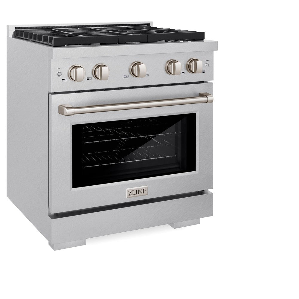 zline-paramount-30-in-dual-fuel-range-with-4-burner-gas-cooktop-and-electric-convection-oven-4-2-cu-ft-satin-stainless-steel-sdrs-30