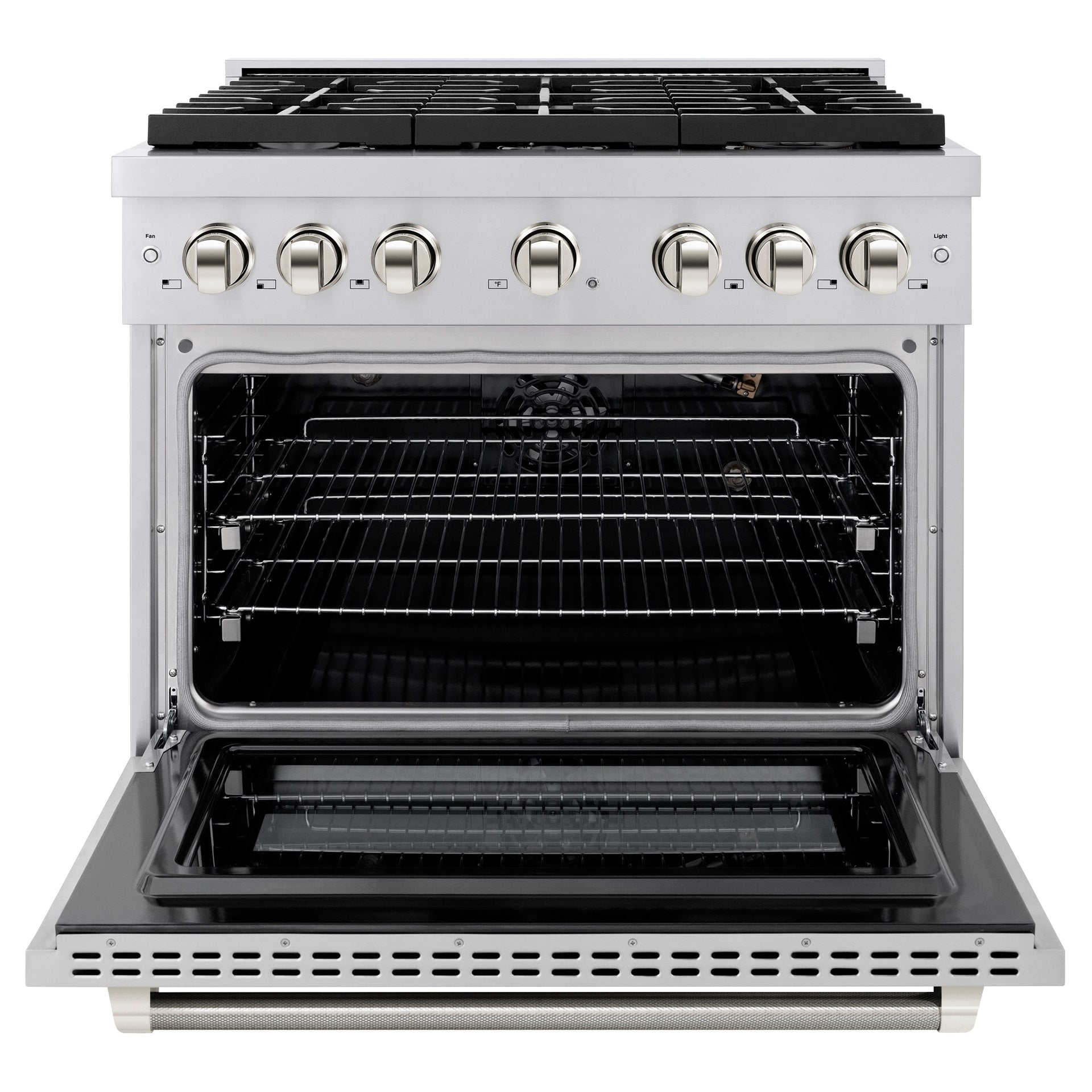 zline-36-in-gas-range-5-2-cu-ft-6-burner-cooktop-convection-gas-oven-stainless-steel-polished-nickel-helix-handles-sgrz-36-kpn