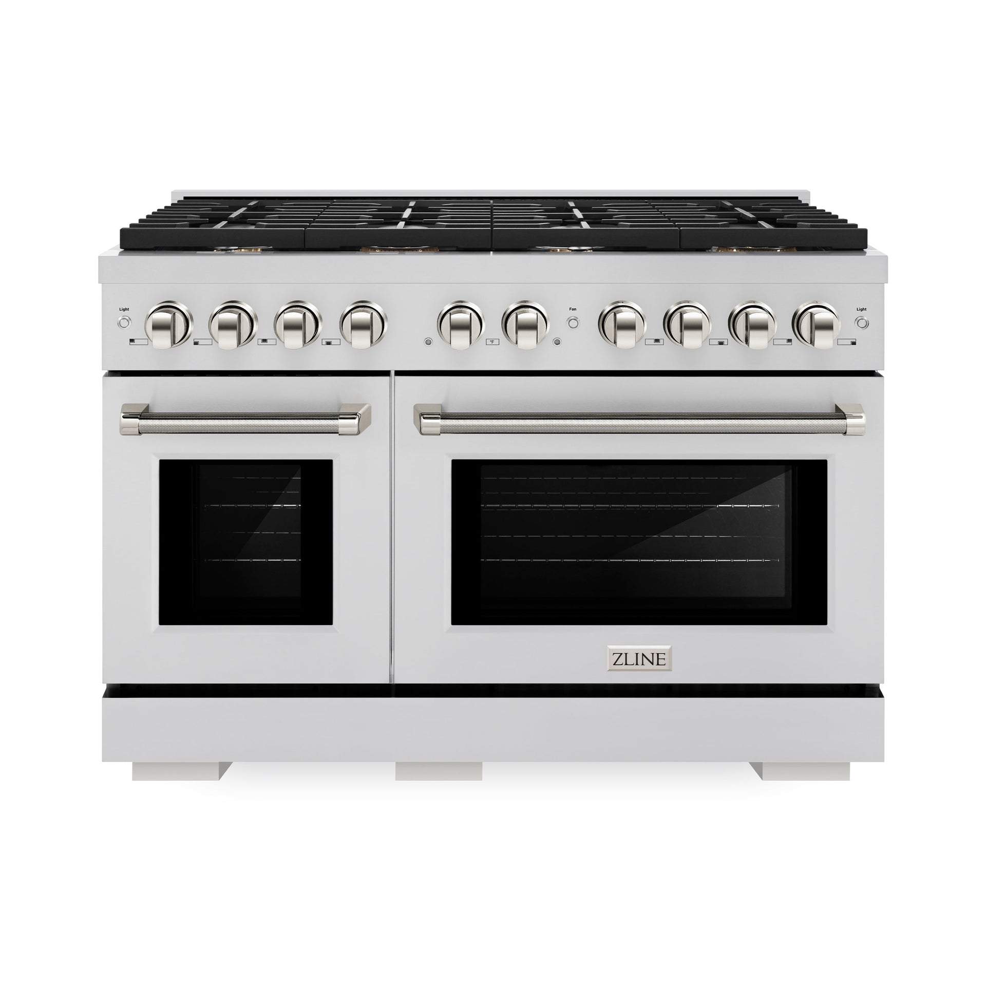 zline-48-in-gas-range-double-oven-6-7-cu-ft-8-burner-cooktop-stainless-steel-polished-nickel-helix-handles-sgrz-48-kpn