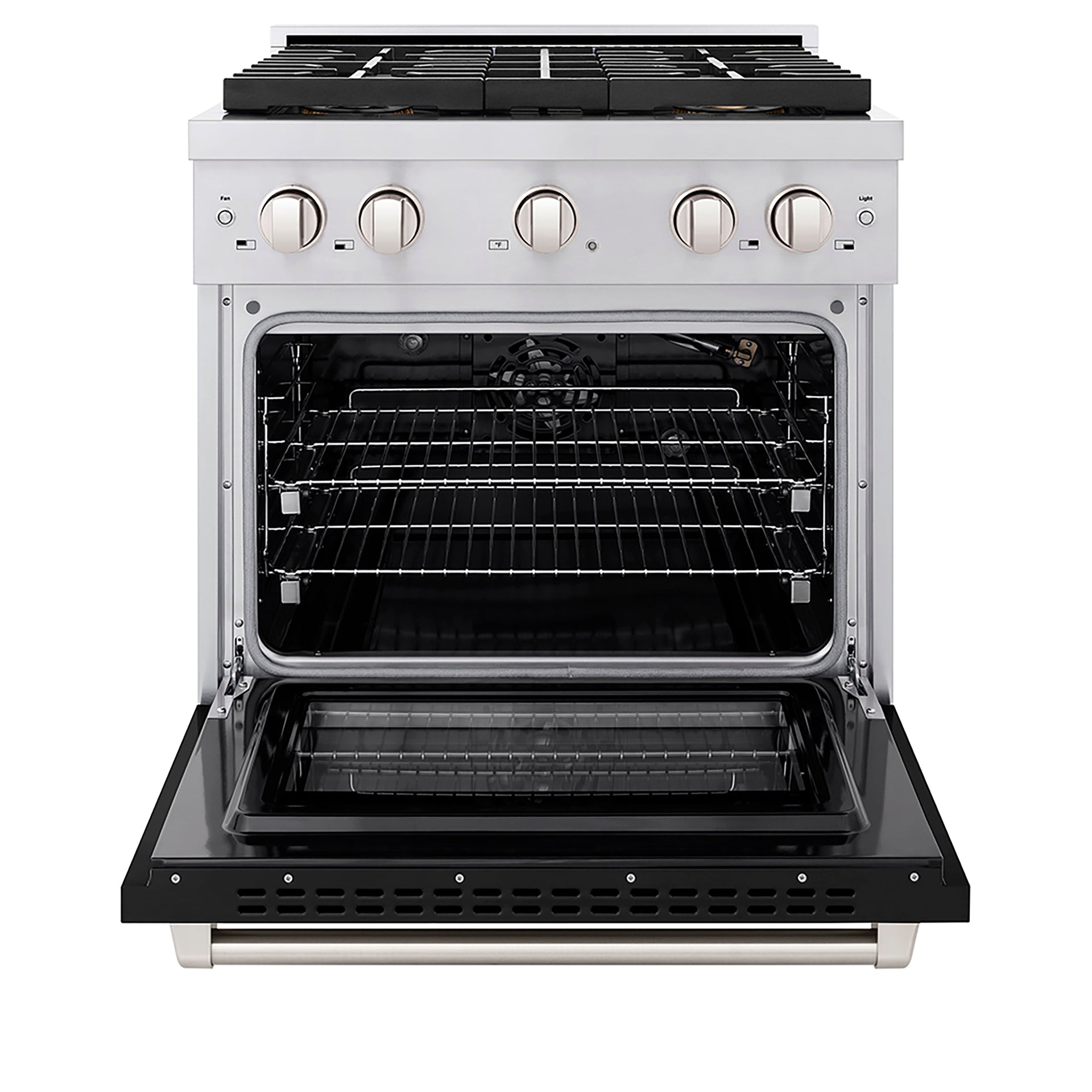 zline-30-in-gas-range-4-2-cu-ft-convection-oven-4-burner-duopro™-cooktop-black-matte-door-psgr-blm-30