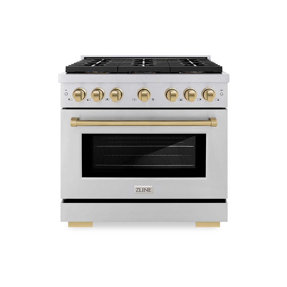zline-36-in-gas-range-5-2-cu-ft-6-burner-duopro™-cooktop-convection-gas-oven-stainless-steel-with-champagne-bronze-accents-psgrz-36-cb