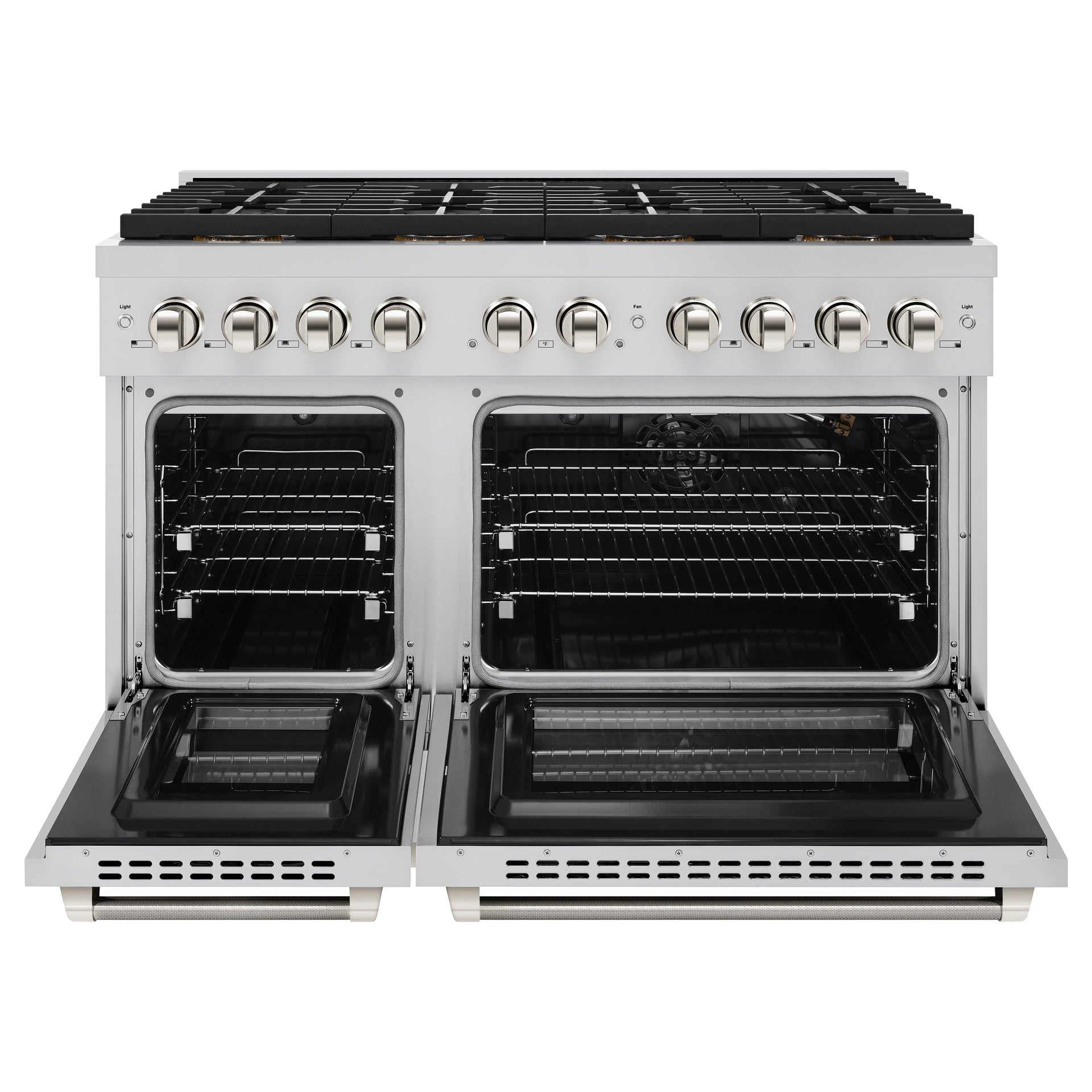 zline-48-in-gas-range-6-7-cu-ft-8-burner-duopro-cooktop-dual-oven-stainless-steel-polished-nickel-helix-handles-psgrz-48-kpn