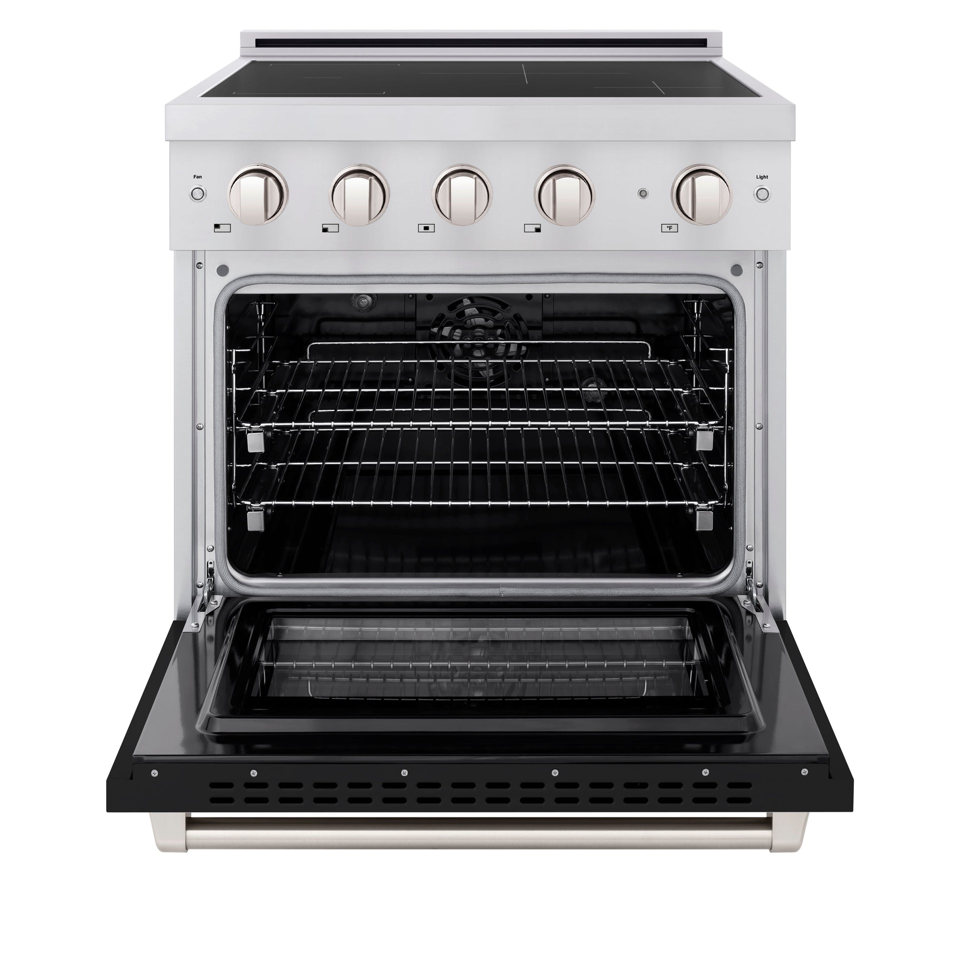 zline-30-in-induction-range-4-2-cu-ft-electric-convection-oven-4-elements-stainless-steel-black-matte-door-sinr-blm-30