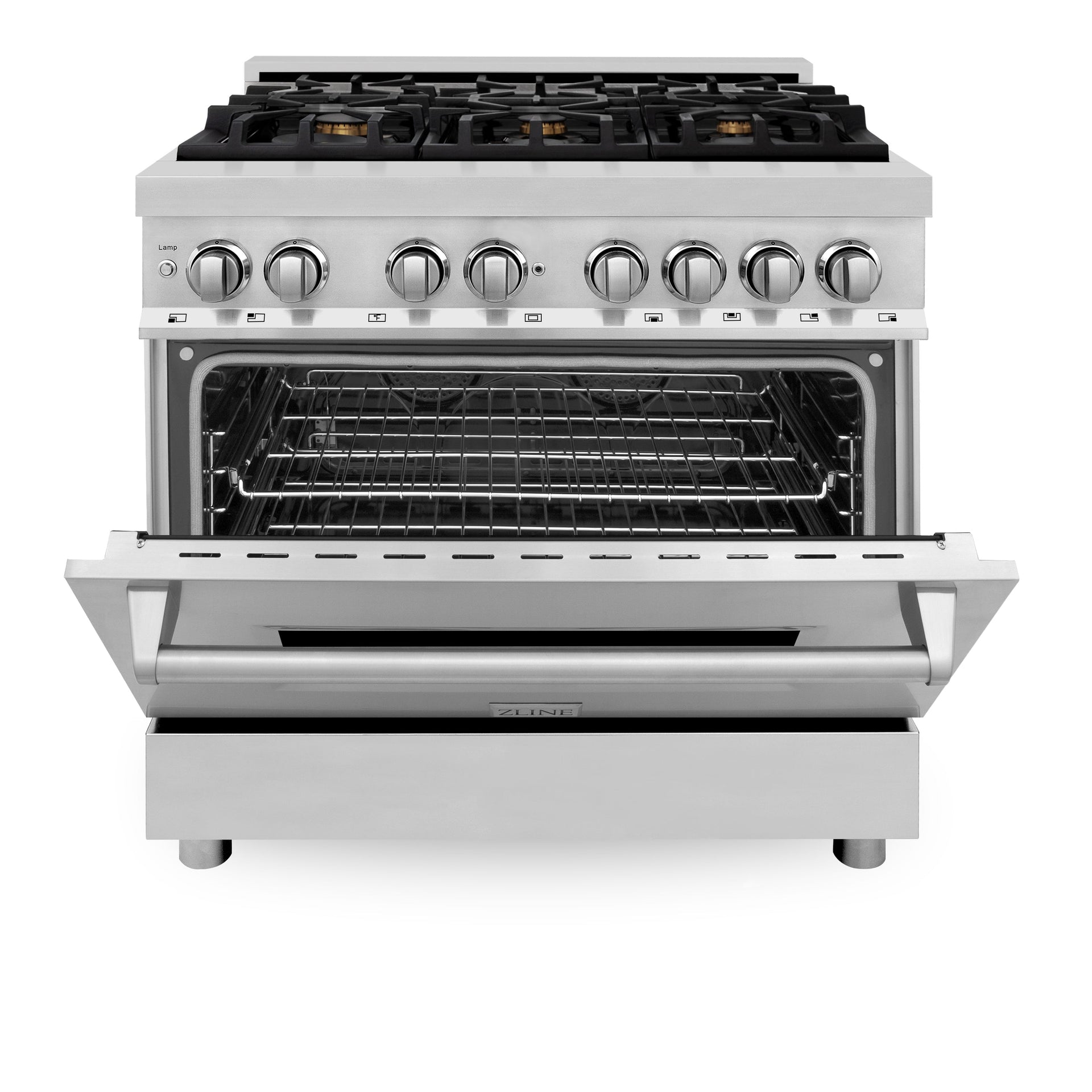 zline-36-inch-dual-fuel-range-with-6-gas-burners-and-electric-convection-oven-stainless-steel-with-brass-burners-ra-br-36