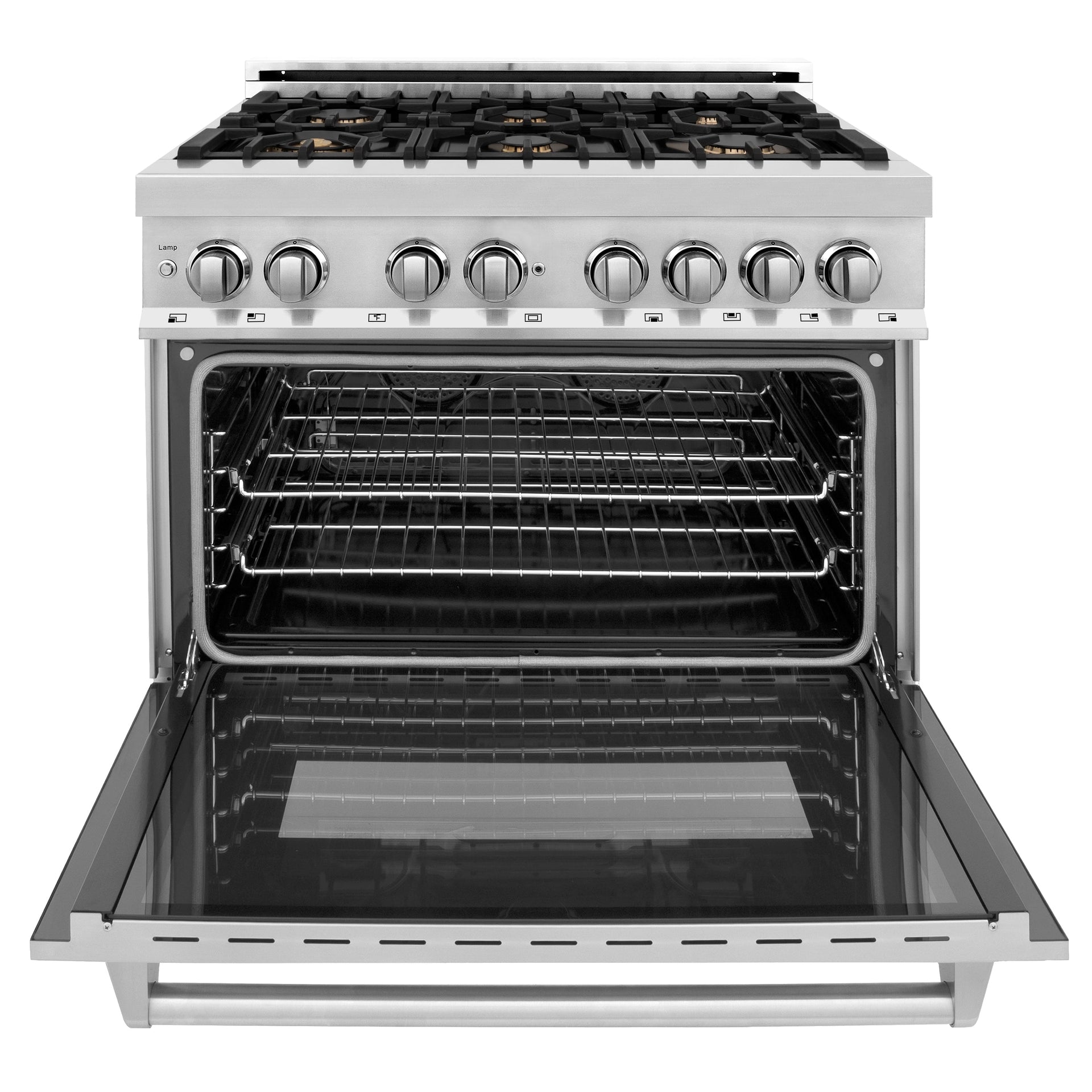 zline-36-in-dual-fuel-range-with-6-brass-gas-burners-electric-convection-oven-griddle-4-6-cu-ft-stainless-steel-ra-br-gr-36