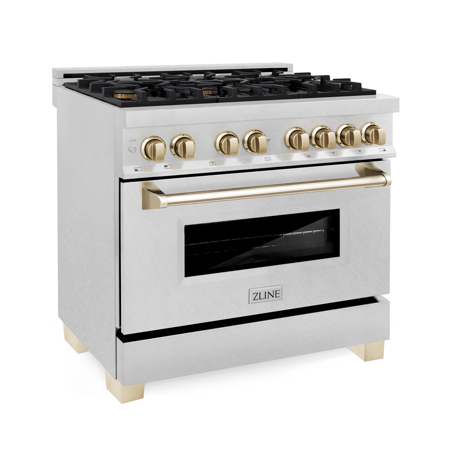 zline-autograph-36-in-4-6-cu-ft-legacy-dual-fuel-range-with-6-gas-burners-and-electric-convection-oven-in-satin-stainless-steel-with-polished-gold-accents-rasz-sn-36-g