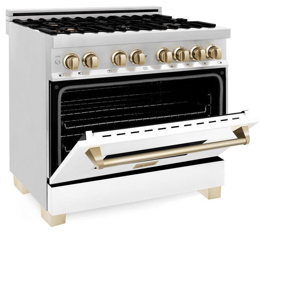 zline-autograph-36-in-4-6-cu-ft-dual-fuel-range-with-white-matte-door-and-gold-accents-raz-wm-36-g
