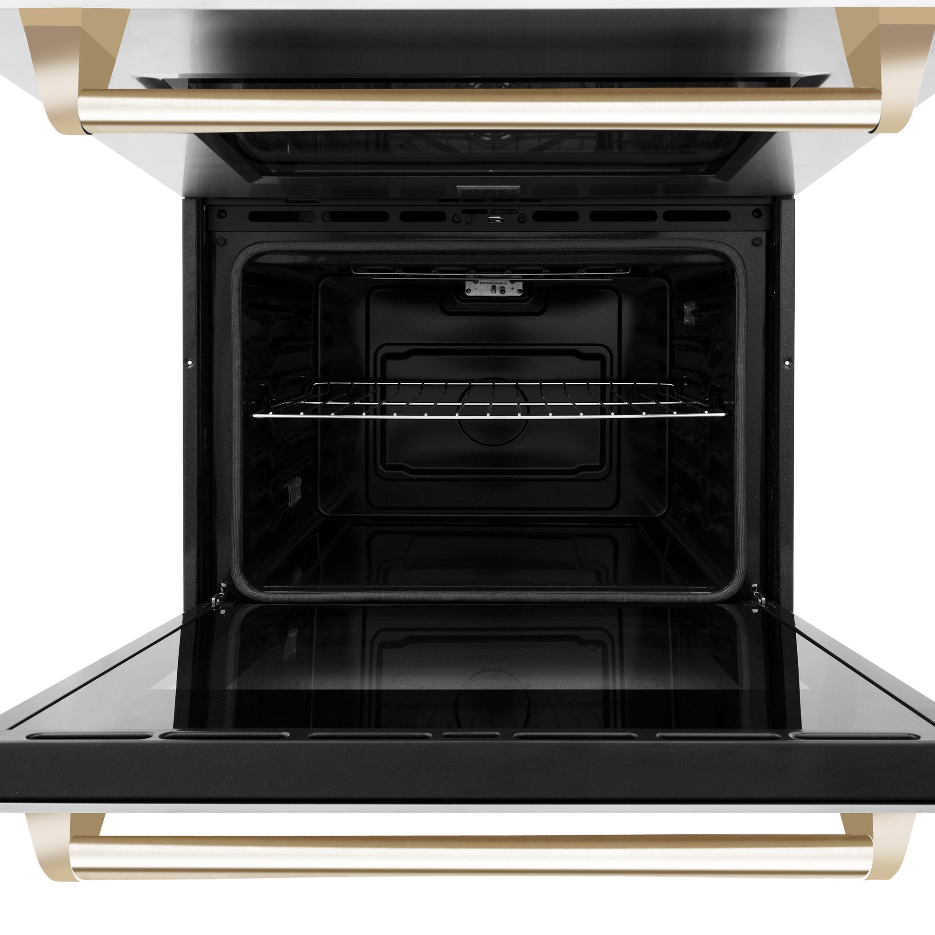 zline-30-autograph-double-wall-oven-with-air-fry-and-self-clean-in-stainless-steel-and-gold-handle-wadz-30-g