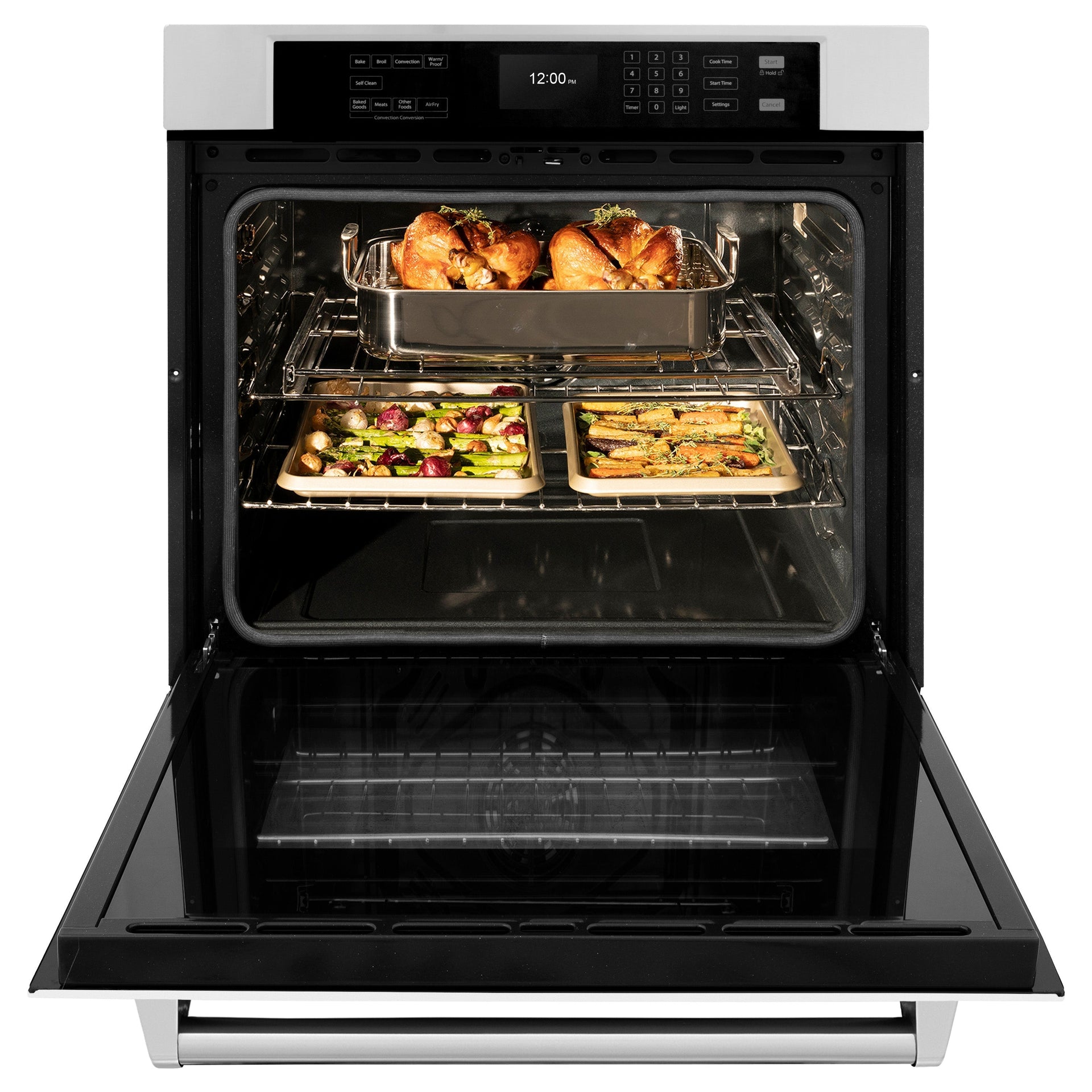 zline-30-professional-single-wall-oven-with-air-fry-and-self-clean-in-stainless-steel-with-white-matte-door-was-wm-30