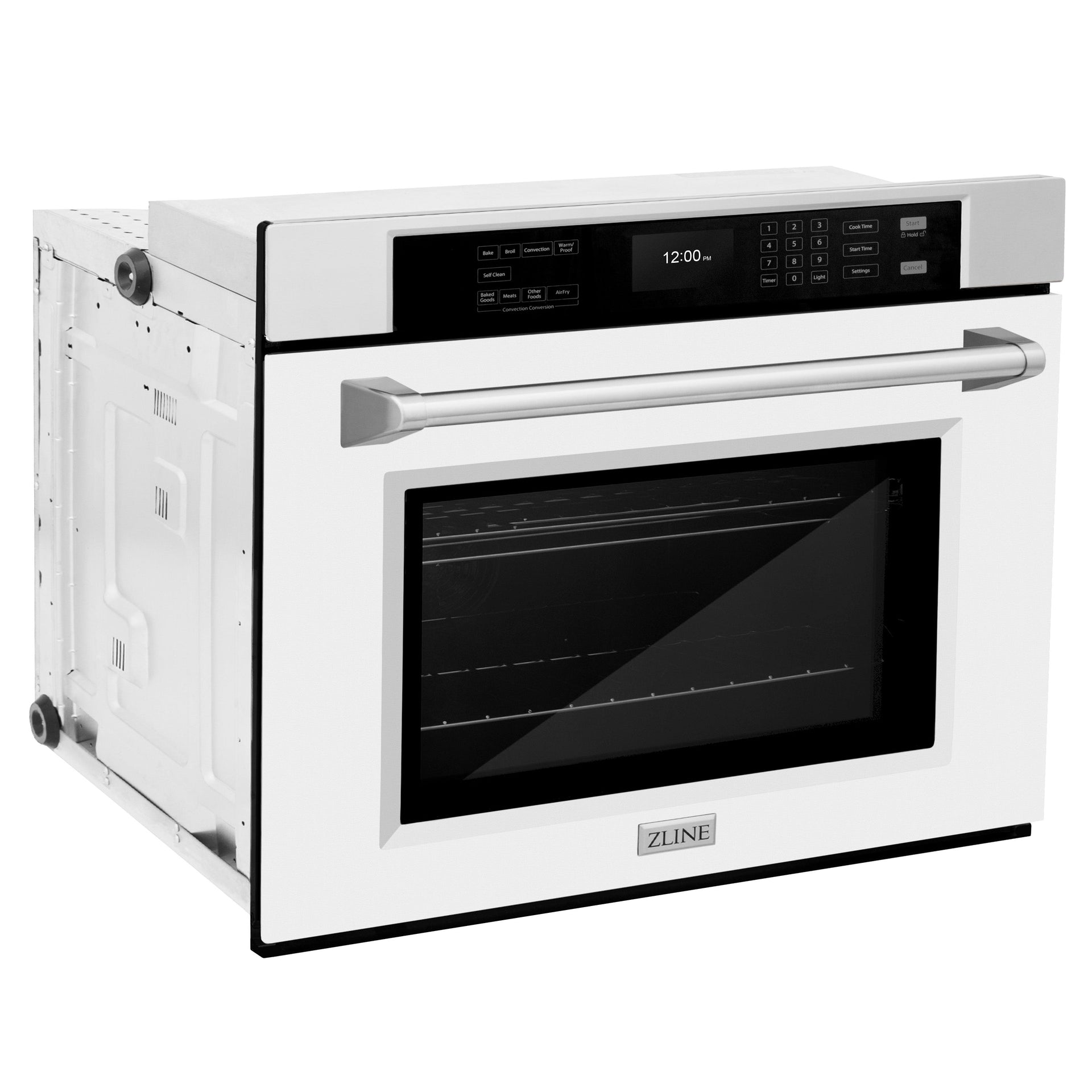zline-30-professional-single-wall-oven-with-air-fry-and-self-clean-in-stainless-steel-with-white-matte-door-was-wm-30