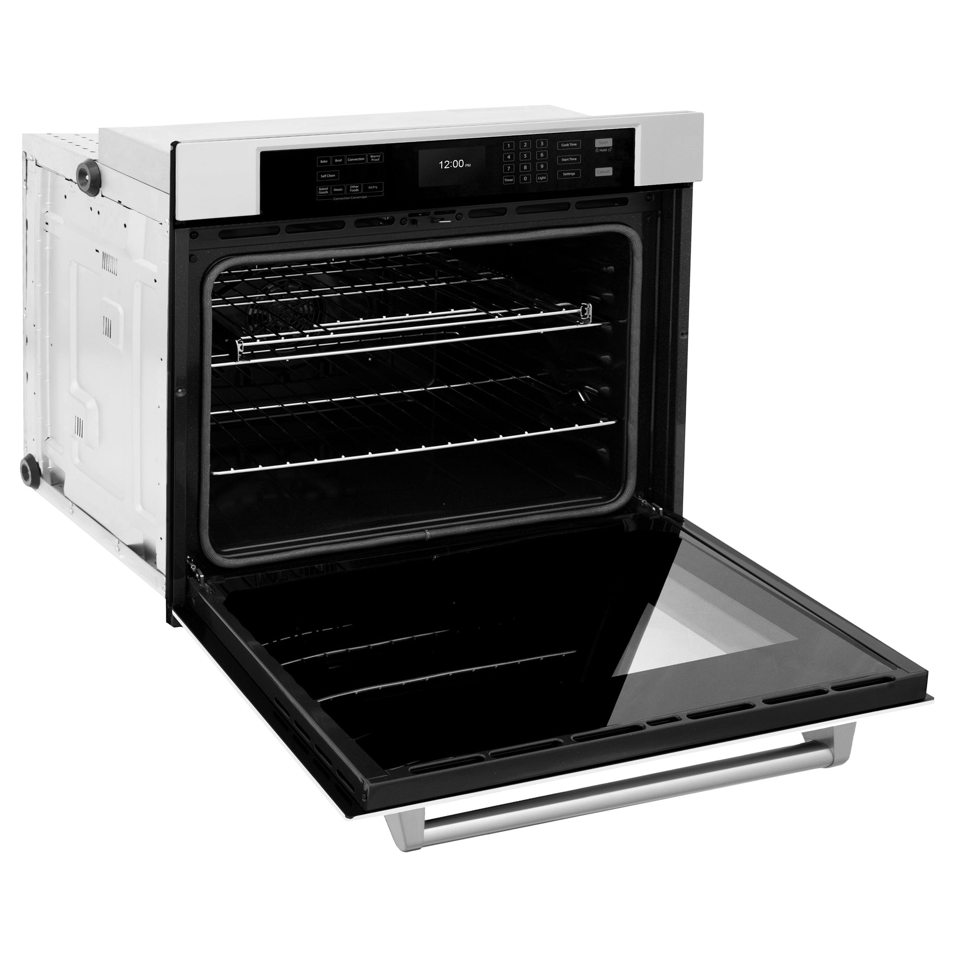 zline-30-professional-single-wall-oven-with-air-fry-and-self-clean-in-stainless-steel-with-white-matte-door-was-wm-30