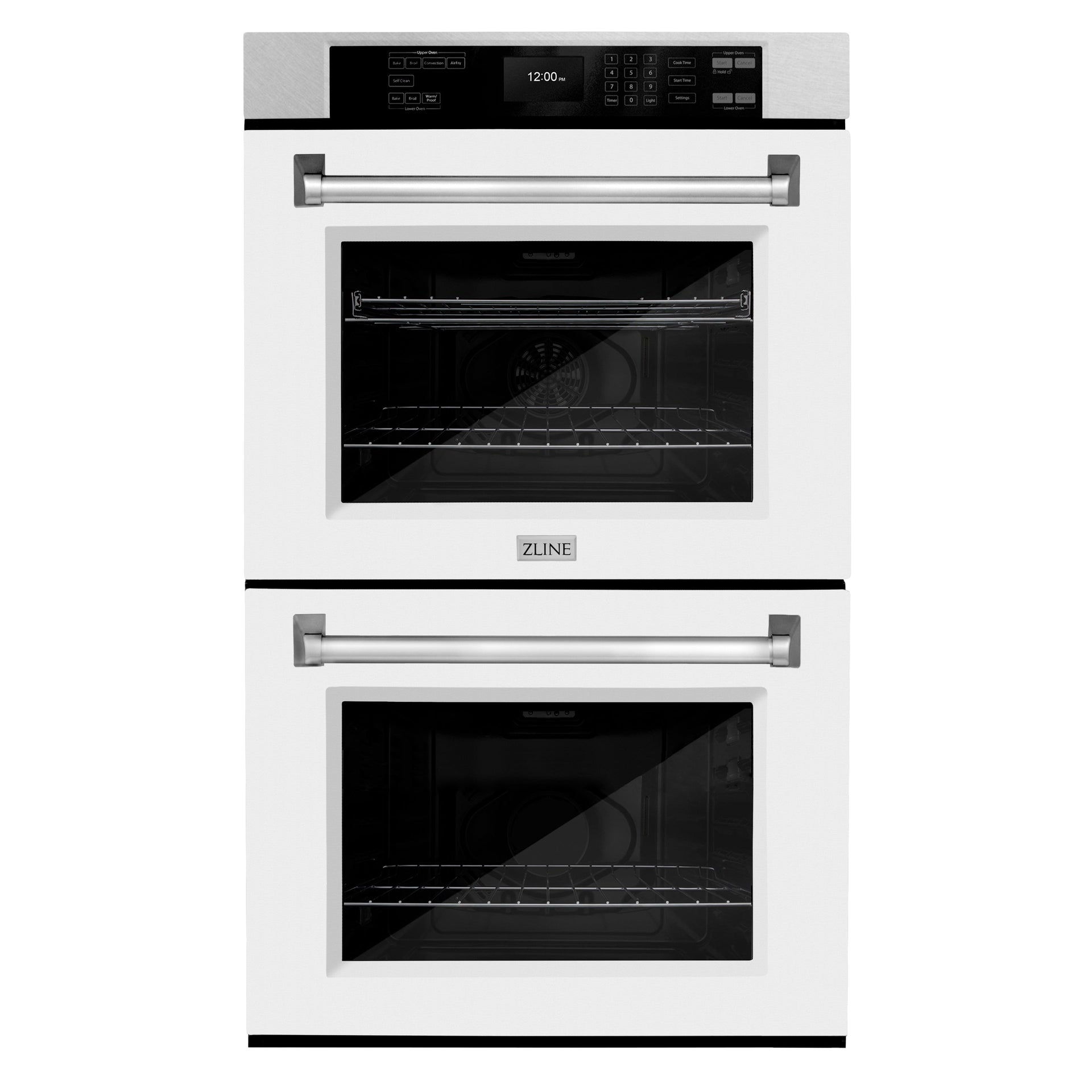 zline-30-professional-true-convection-double-wall-oven-with-air-fry-and-self-clean-in-satin-stainless-steel-with-white-matte-doors-wads-wm-30