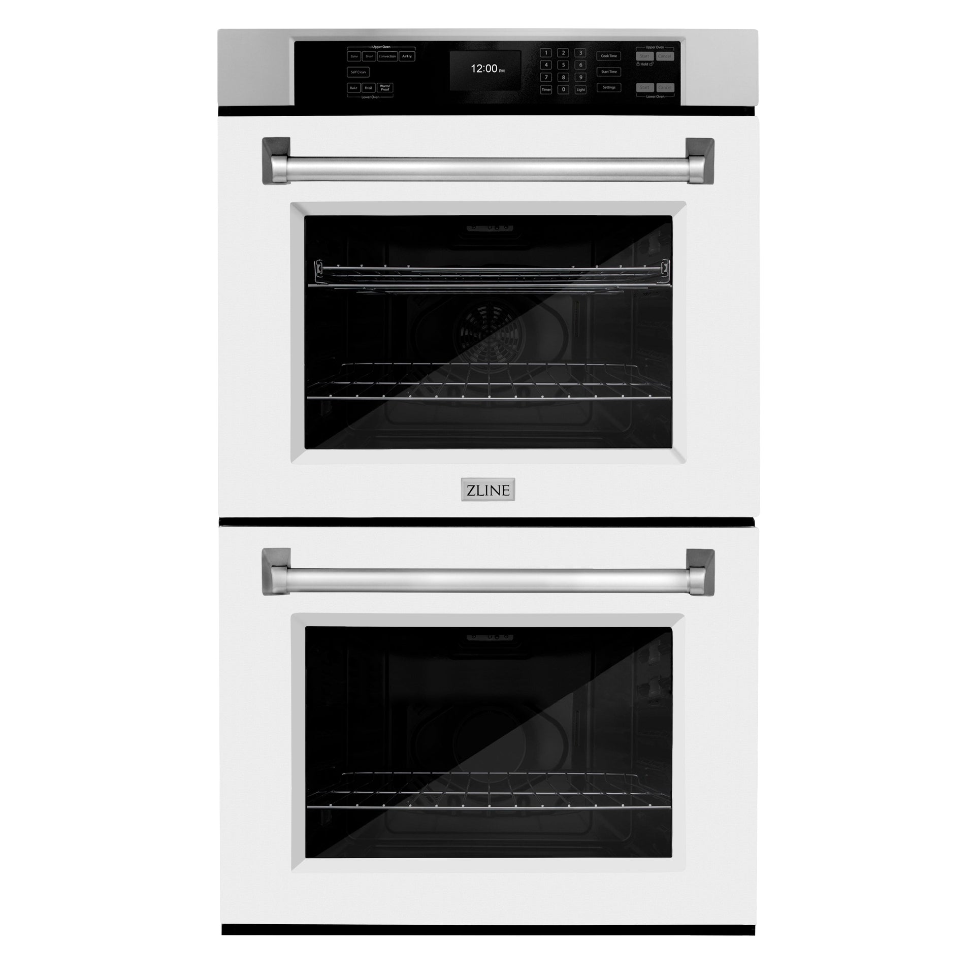 zline-30-professional-double-wall-oven-with-air-fry-and-self-clean-in-stainless-steel-with-white-matte-door-wad-wm-30