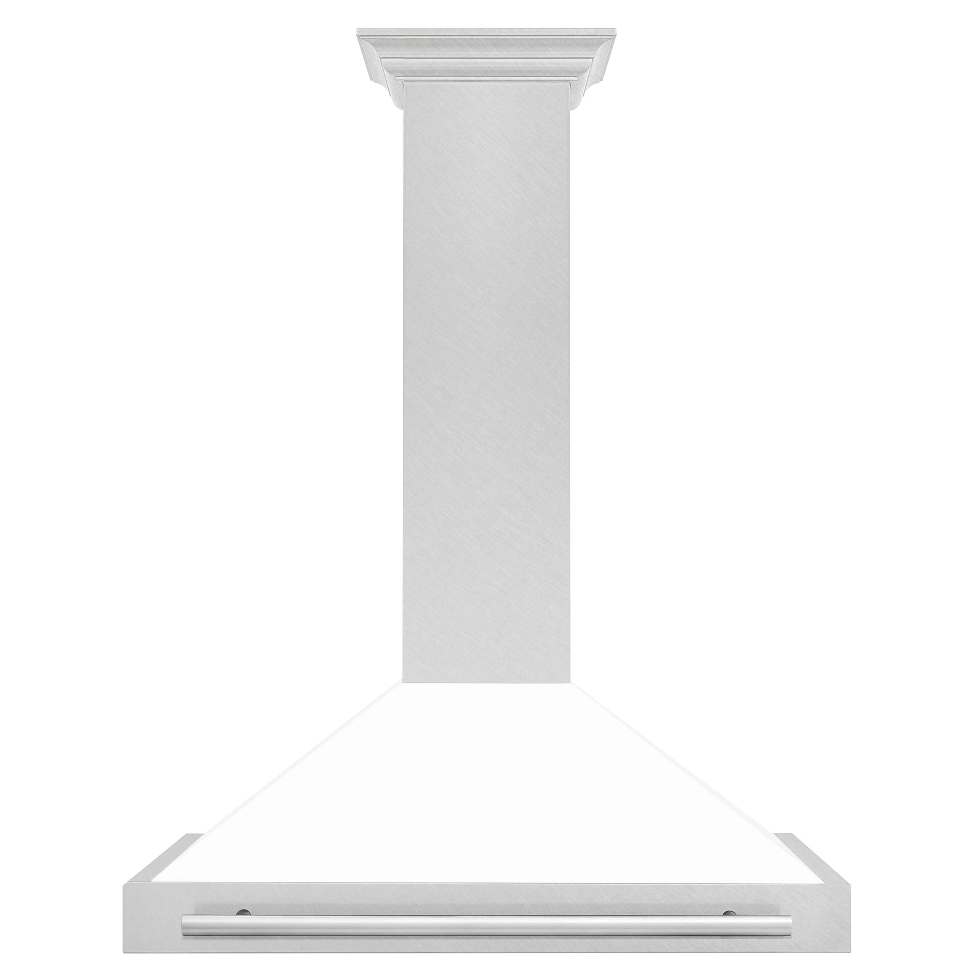 zline-36-in-wall-mount-range-hood-convertible-satin-stainless-steel-white-matte-shell-stainless-steel-handle-kb4snx-wm-36