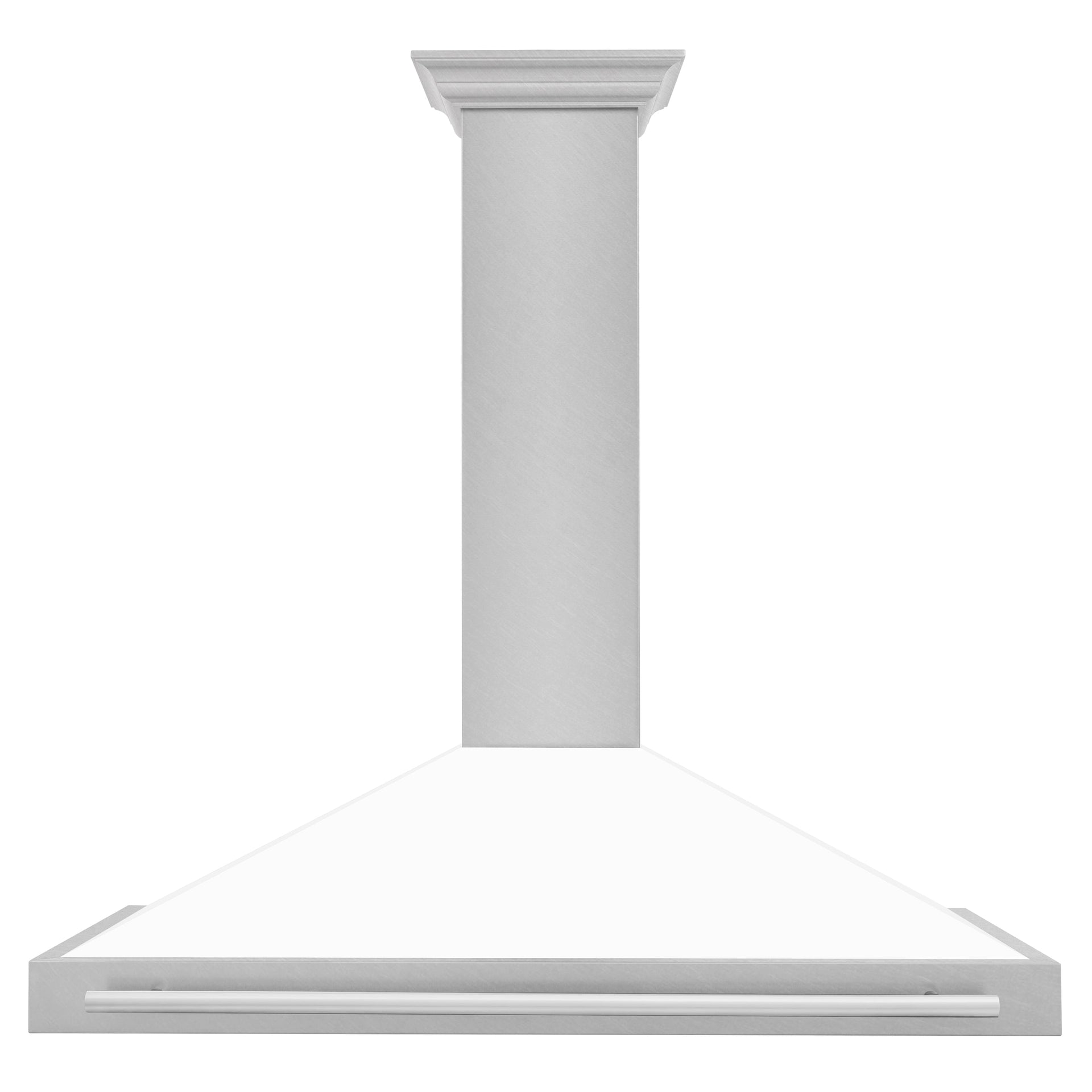 zline-48-in-wall-mount-range-hood-convertible-satin-stainless-steel-400-cfm-white-matte-shell-stainless-steel-handle-kb4snx-wm-48