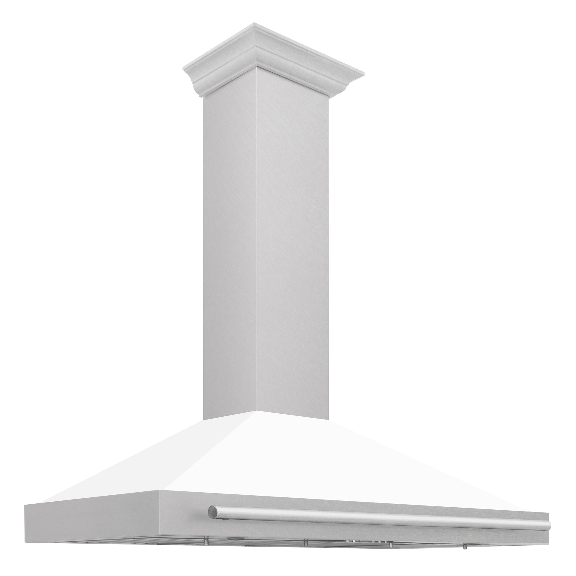 zline-48-in-wall-mount-range-hood-convertible-satin-stainless-steel-400-cfm-white-matte-shell-stainless-steel-handle-kb4snx-wm-48