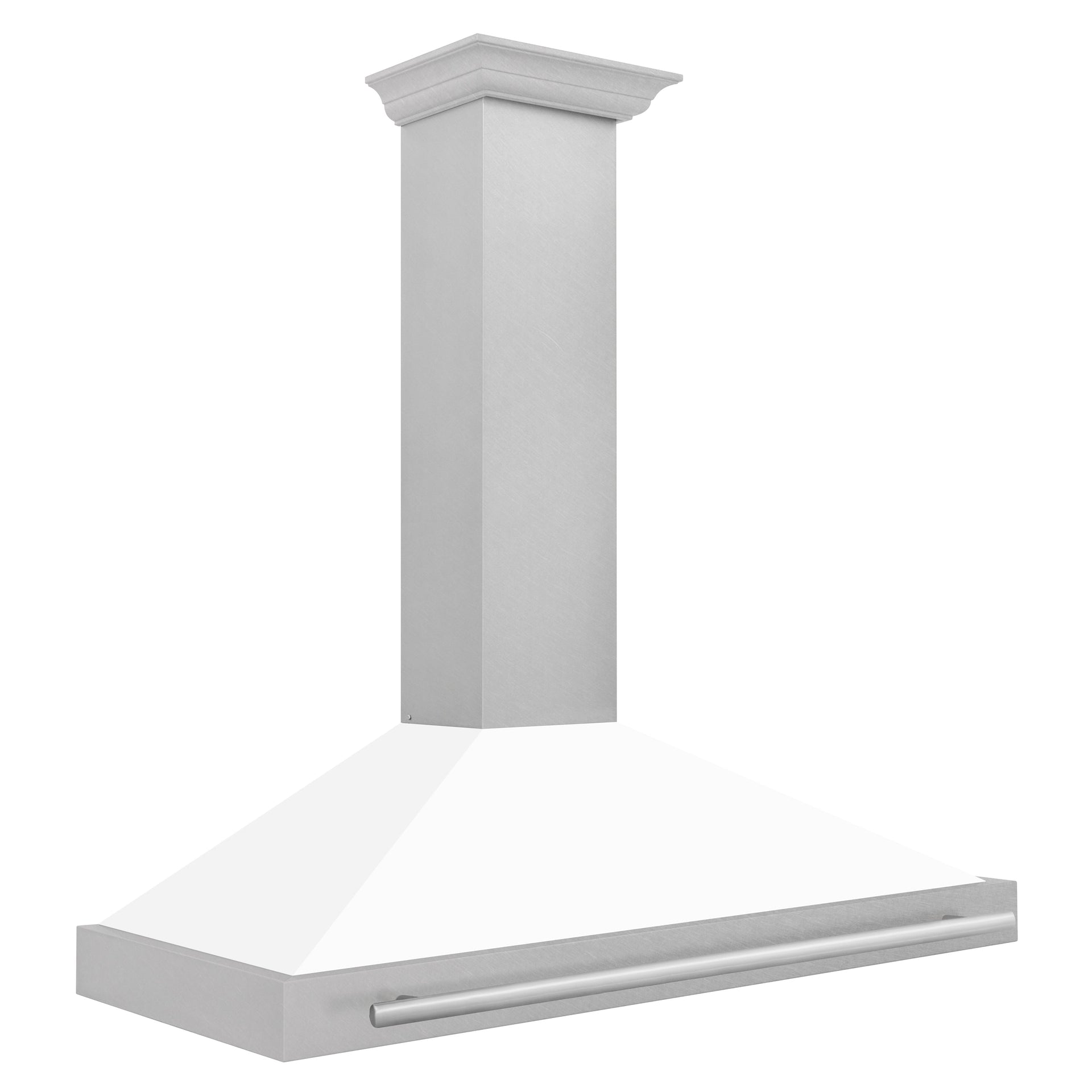 zline-48-in-wall-mount-range-hood-convertible-satin-stainless-steel-400-cfm-white-matte-shell-stainless-steel-handle-kb4snx-wm-48