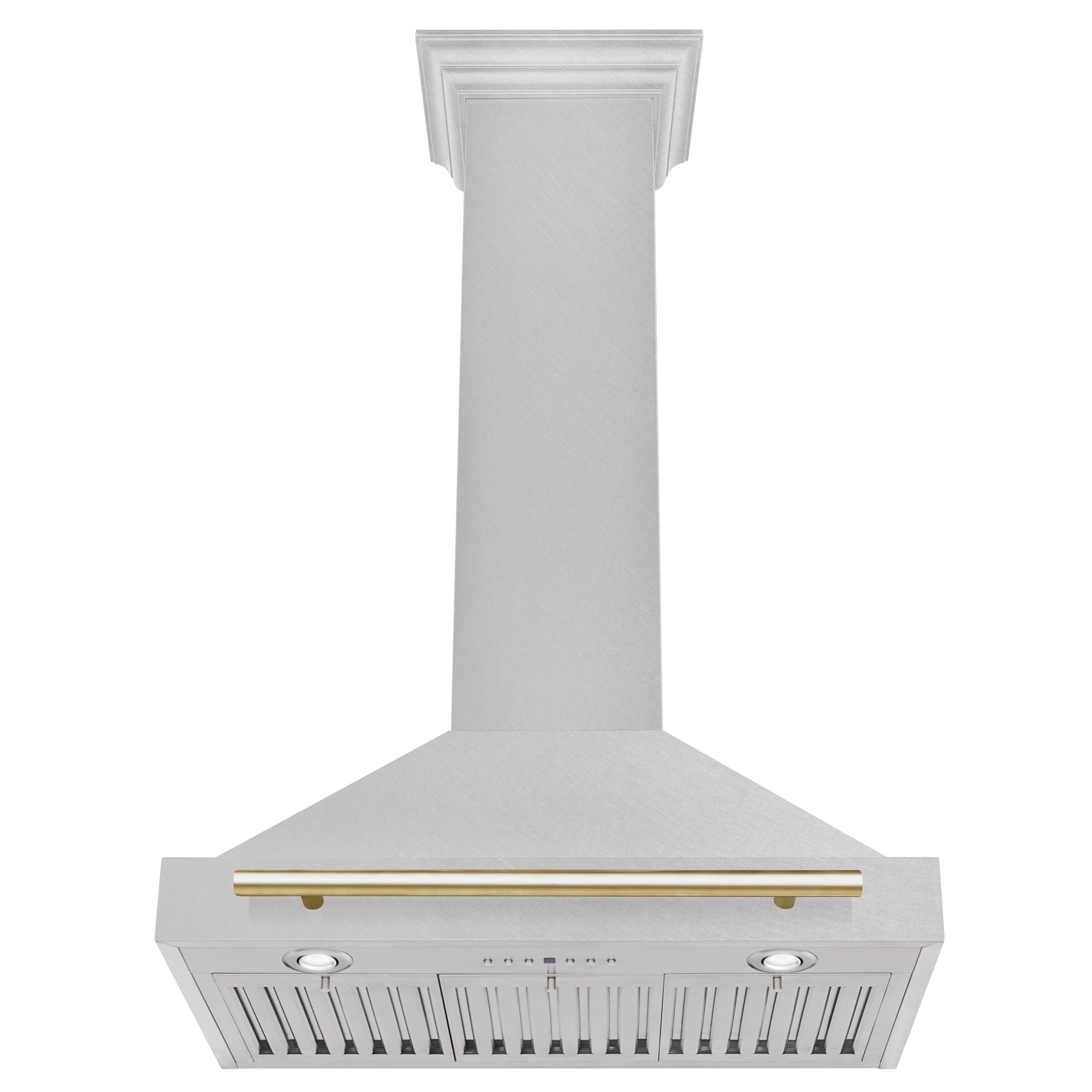 zline-30-inch-wall-mount-range-hood-convertible-satin-stainless-steel-with-polished-gold-handle-kb4snz-30-g