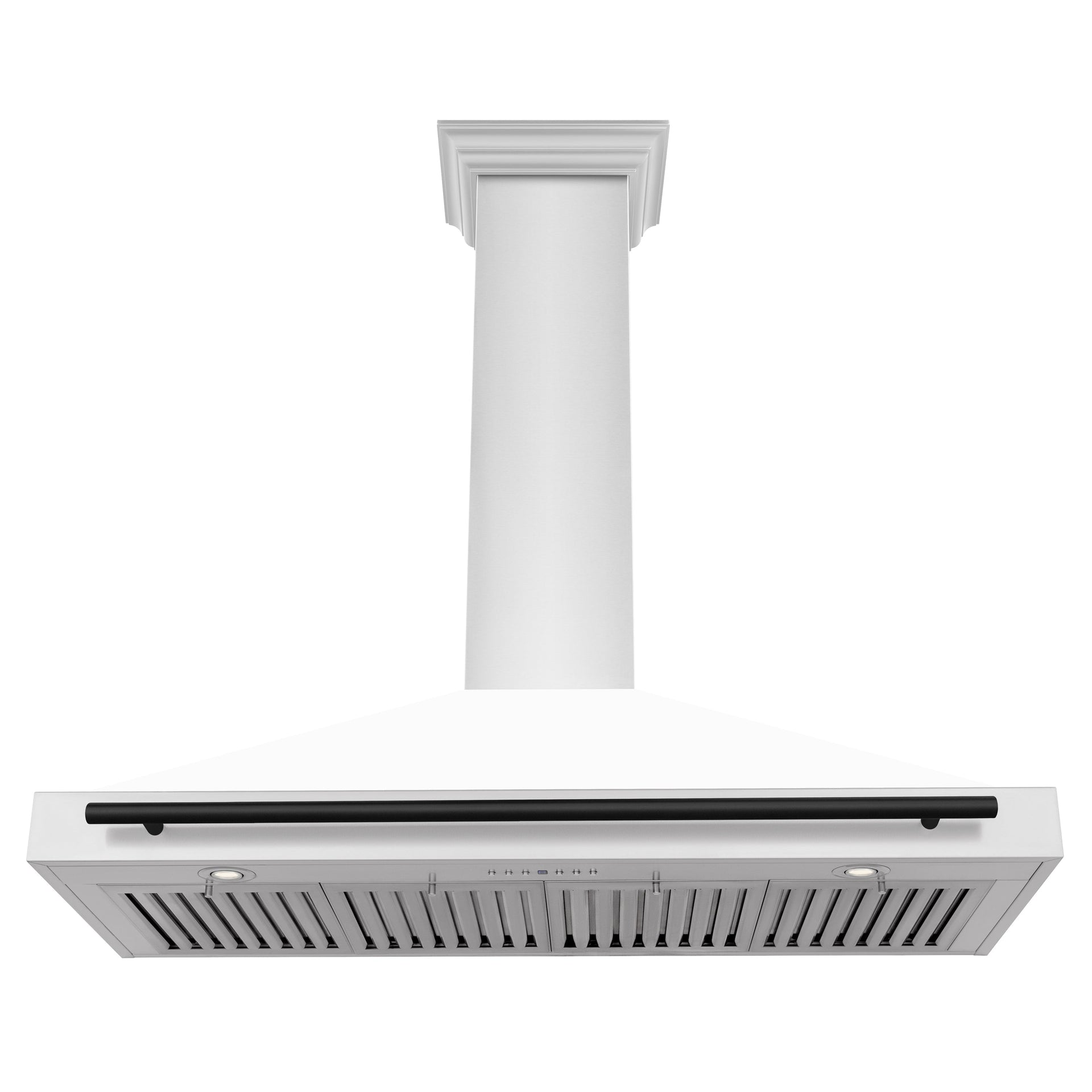 zline-48-in-wall-mount-range-hood-stainless-steel-white-matte-shell-matte-black-handle-kb4stz-wm48-mb