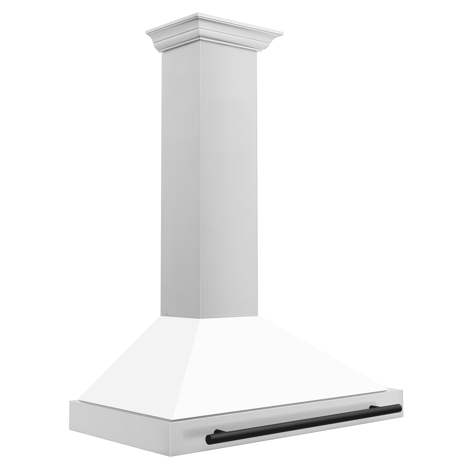 zline-36-in-wall-mount-range-hood-stainless-steel-white-matte-shell-black-handle-autograph-edition-kb4stz-wm36-mb