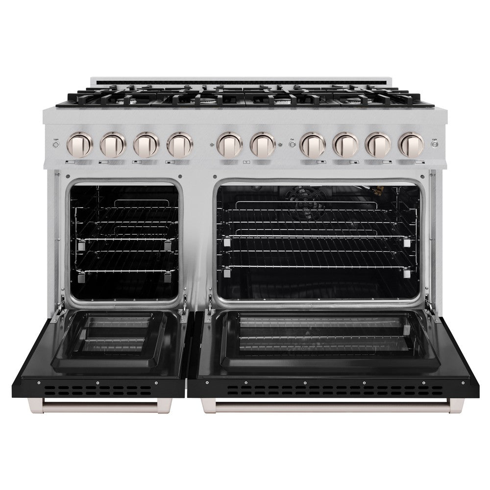 zline-48-in-gas-range-double-oven-6-7-cu-ft-8-burner-cooktop-black-matte-doors-satin-stainless-steel-model-hgrs-blm-48