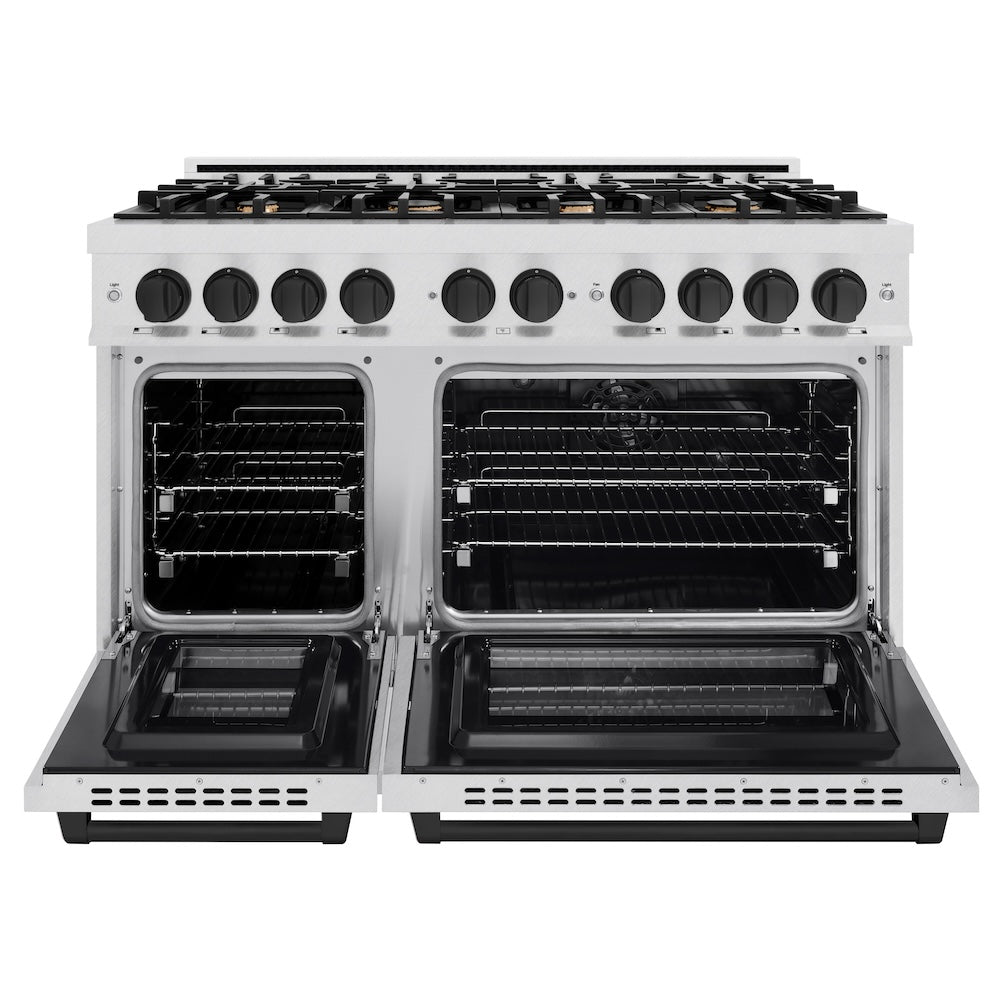 zline-48-in-dual-fuel-range-6-7-cu-ft-double-oven-with-8-burner-gas-cooktop-satin-stainless-steel-with-matte-black-accents-hdrsz-48-mb