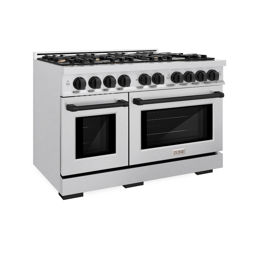 zline-48-in-dual-fuel-range-6-7-cu-ft-double-oven-with-8-burner-gas-cooktop-satin-stainless-steel-with-matte-black-accents-hdrsz-48-mb