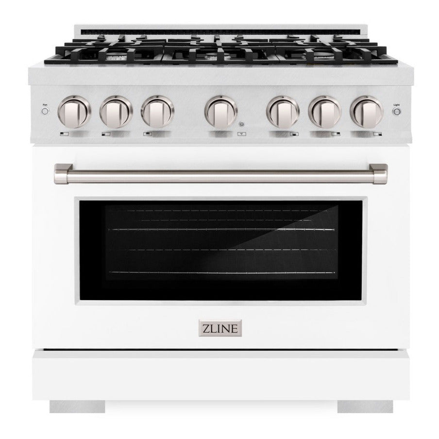 zline-36-in-dual-fuel-range-5-2-cu-ft-gas-cooktop-with-6-burners-electric-convection-oven-satin-stainless-steel-with-white-matte-door-hdrs-wm-36