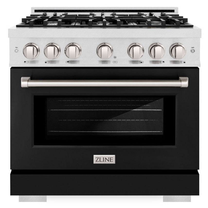 zline-36-in-gas-range-5-2-cu-ft-6-burner-cooktop-convection-oven-satin-stainless-steel-with-black-matte-door-hgrs-blm-36