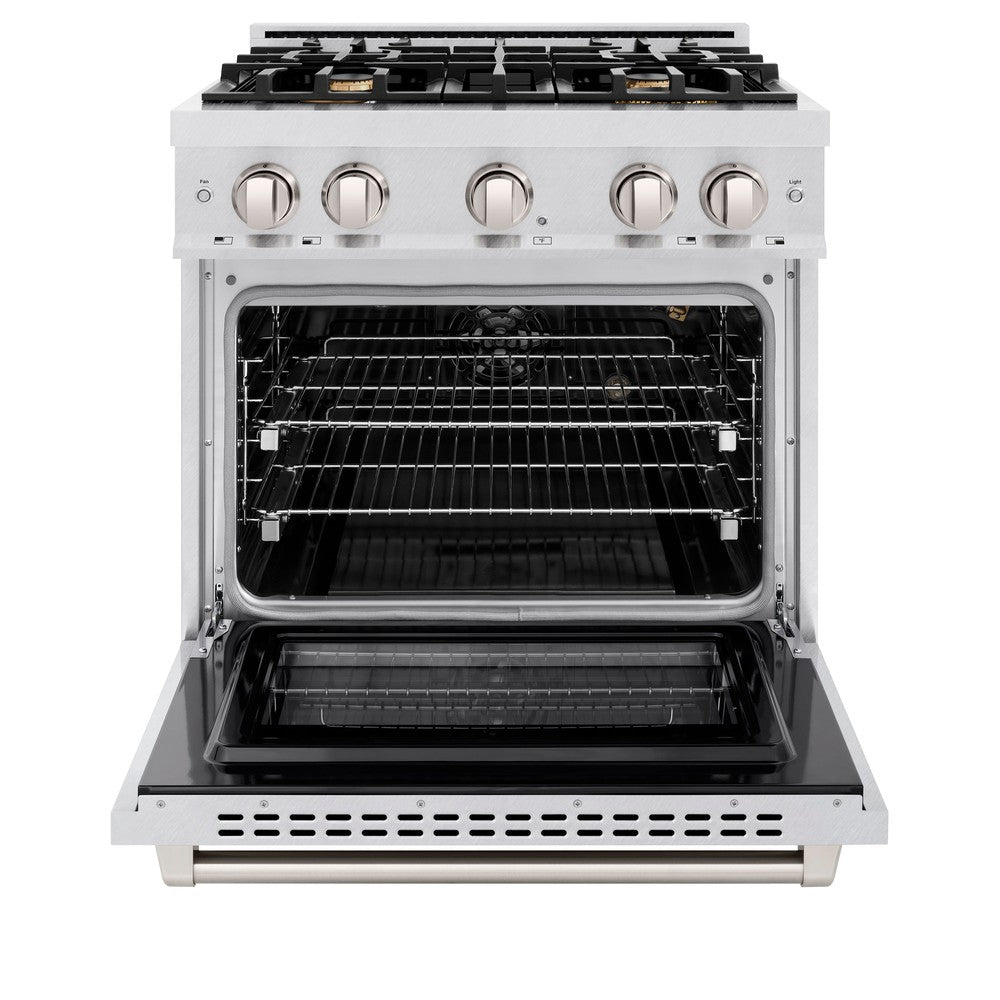 zline-30-in-gas-range-4-2-cu-ft-convection-gas-oven-4-brass-burners-satin-stainless-steel-hgrs-br-30