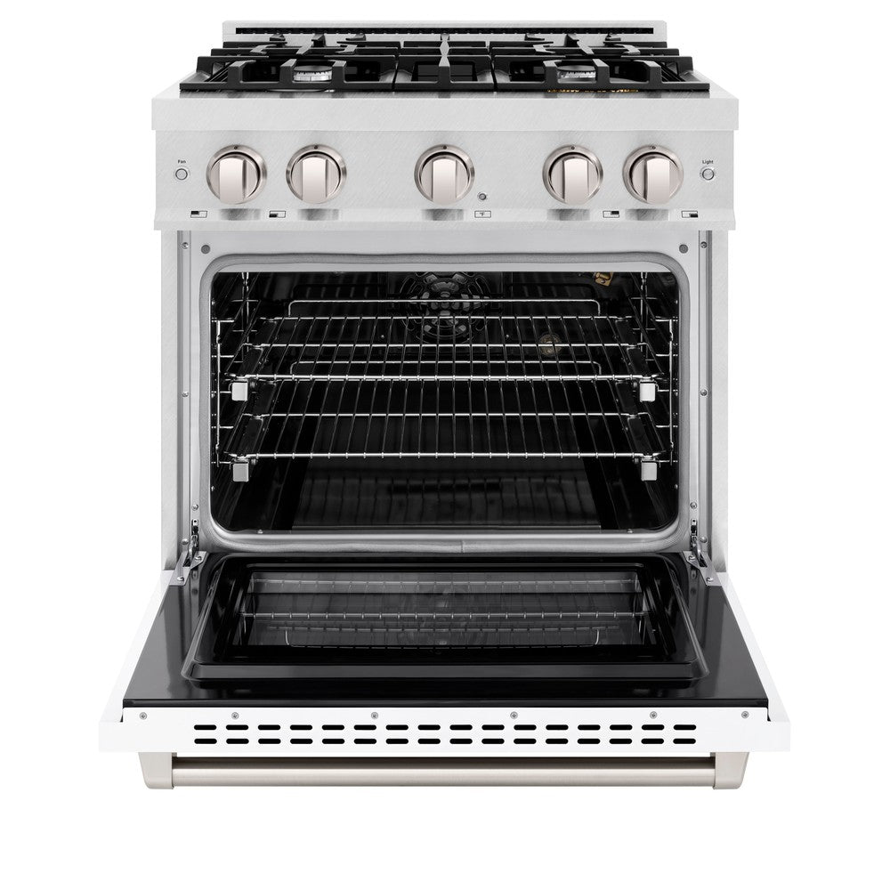 zline-30-in-gas-range-4-2-cu-ft-4-burner-cooktop-convection-gas-oven-satin-stainless-steel-white-matte-door-hgrs-wm-30