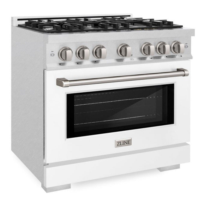 zline-36-in-gas-range-5-2-cu-ft-convection-oven-with-6-burner-gas-cooktop-satin-stainless-steel-with-white-matte-door-hgrs-wm-36