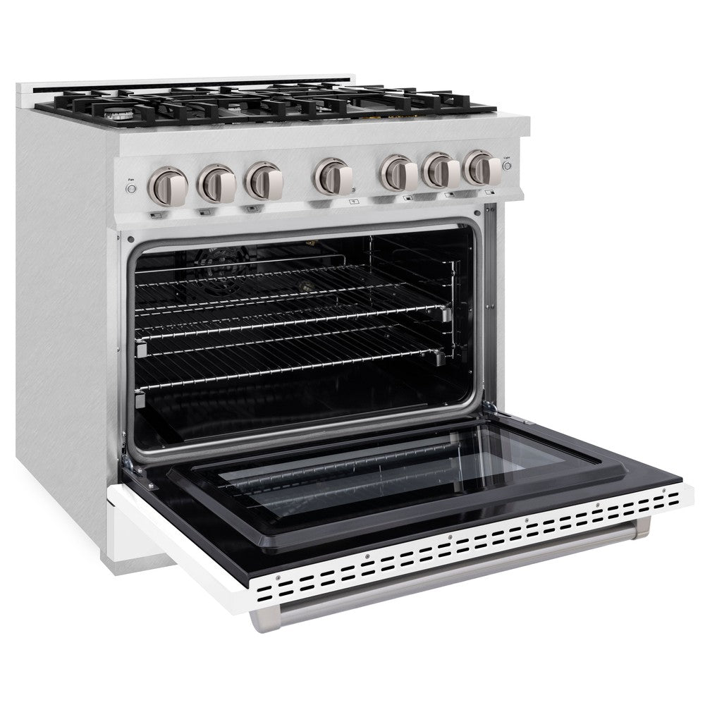 zline-36-in-gas-range-5-2-cu-ft-convection-oven-with-6-burner-gas-cooktop-satin-stainless-steel-with-white-matte-door-hgrs-wm-36