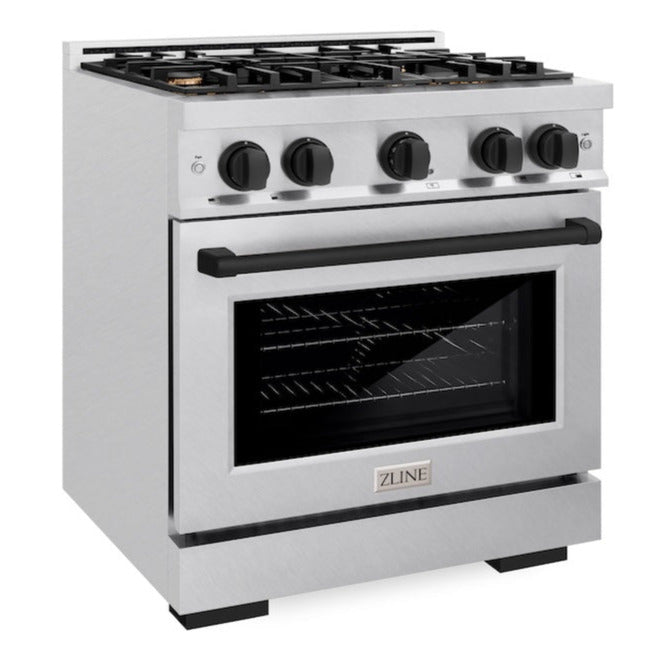 zline-30-in-gas-range-4-2-cu-ft-4-burner-cooktop-convection-oven-satin-stainless-steel-matte-black-accents-hgrsz-30-mb