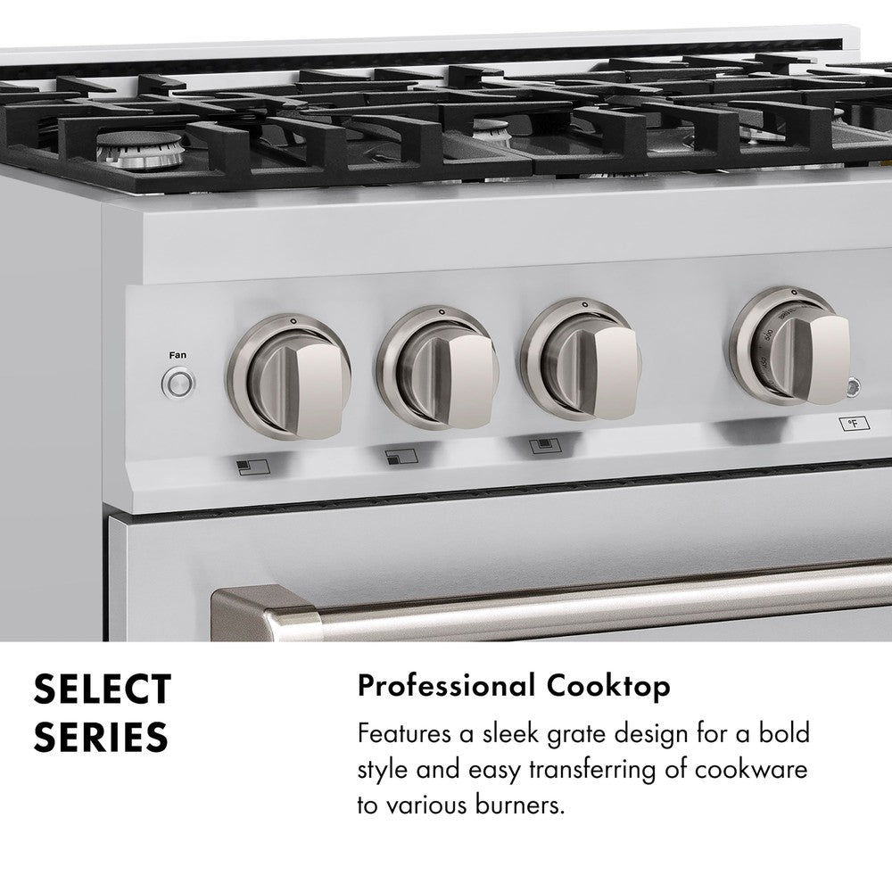 zline-select-30-in-dual-fuel-range-with-4-gas-burners-and-electric-convection-oven-4-2-cu-ft-stainless-steel-hdr30
