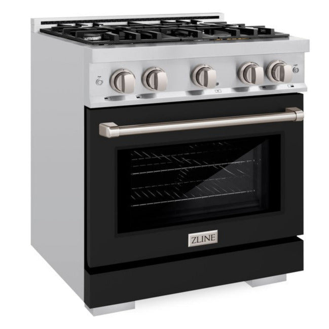 zline-30-in-select-dual-fuel-range-4-2-cu-ft-4-gas-burners-electric-convection-oven-stainless-steel-with-black-matte-door-hdr-blm-30