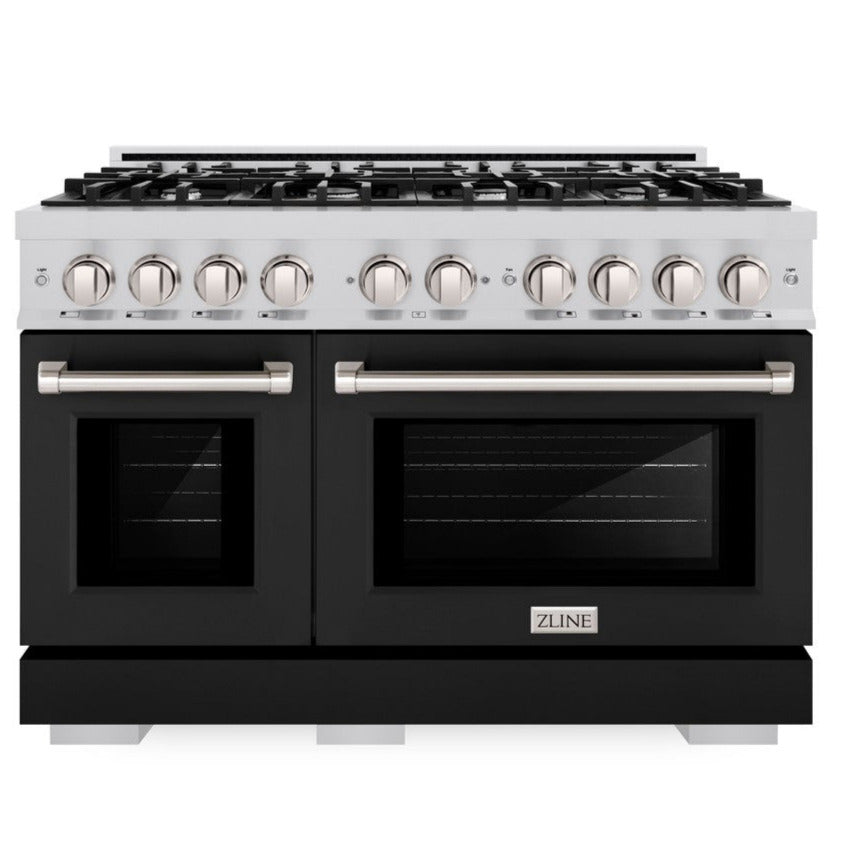 zline-48-inch-select-double-oven-gas-range-with-8-burners-6-7-cu-ft-stainless-steel-with-black-matte-doors-hgr-blm-48