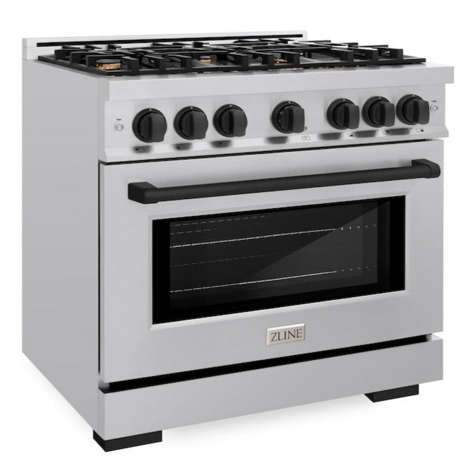 zline-36-in-dual-fuel-range-5-2-cu-ft-6-burner-gas-cooktop-electric-convection-oven-stainless-steel-with-matte-black-accents-hdrz-36-mb