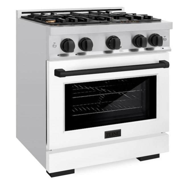 zline-30-in-select-dual-fuel-range-4-2-cu-ft-gas-cooktop-with-4-brass-burners-electric-convection-oven-satin-stainless-steel-with-white-matte-door-matte-black-accents-hdrsz-wm-30-mb