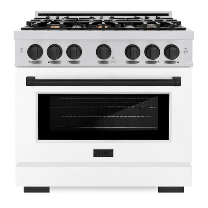 zline-36-in-dual-fuel-range-5-2-cu-ft-6-burners-gas-cooktop-electric-convection-oven-stainless-steel-white-matte-door-matte-black-accents-hdrz-wm-36-mb