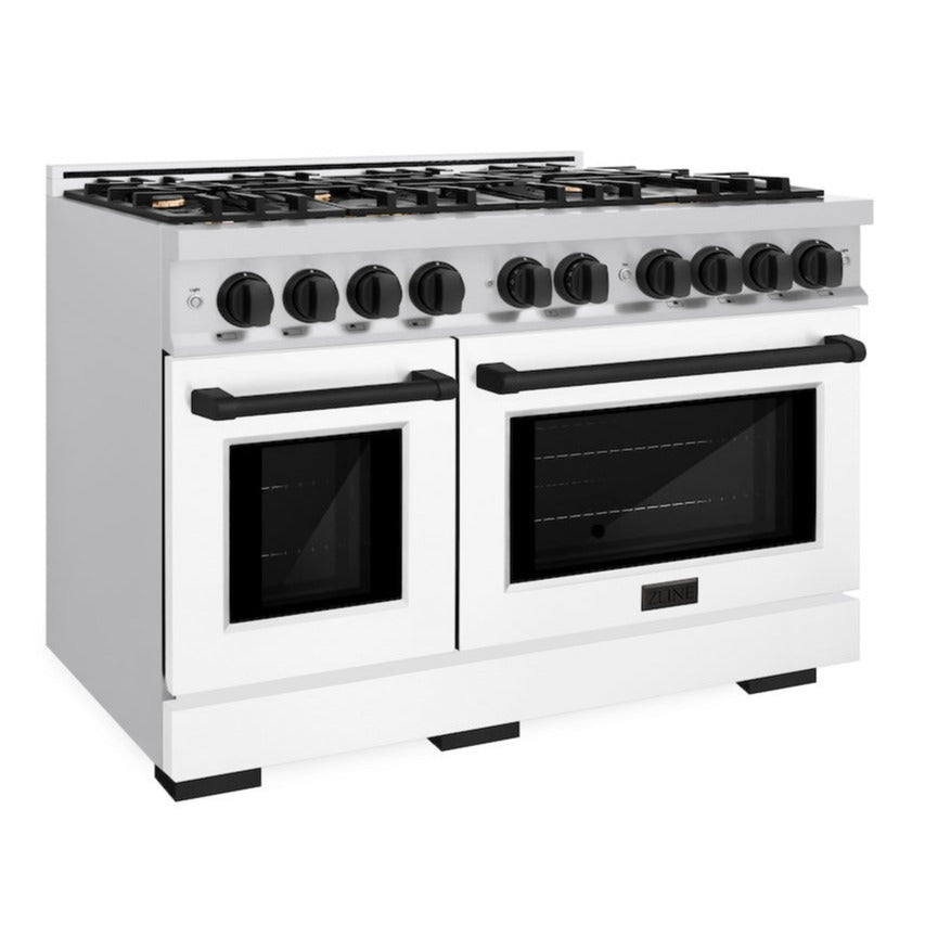 zline-autograph-edition-48-in-select-double-oven-dual-fuel-range-with-8-gas-burners-6-7-cu-ft-stainless-steel-with-white-matte-doors-and-matte-black-accents-hdrz-wm-48-mb