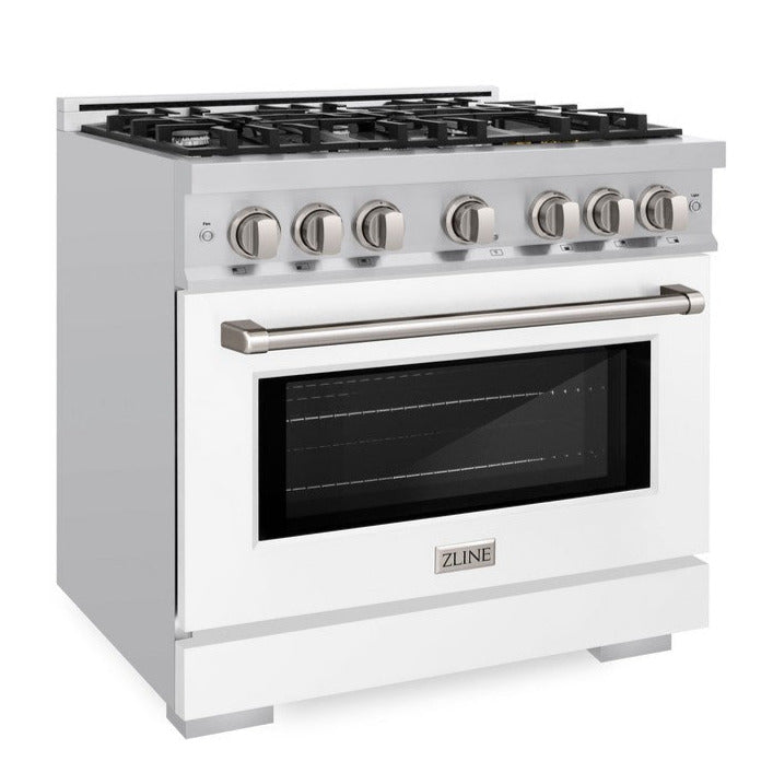 zline-36-in-dual-fuel-range-5-2-cu-ft-6-burners-stainless-steel-with-white-matte-door-model-hdr-wm-36