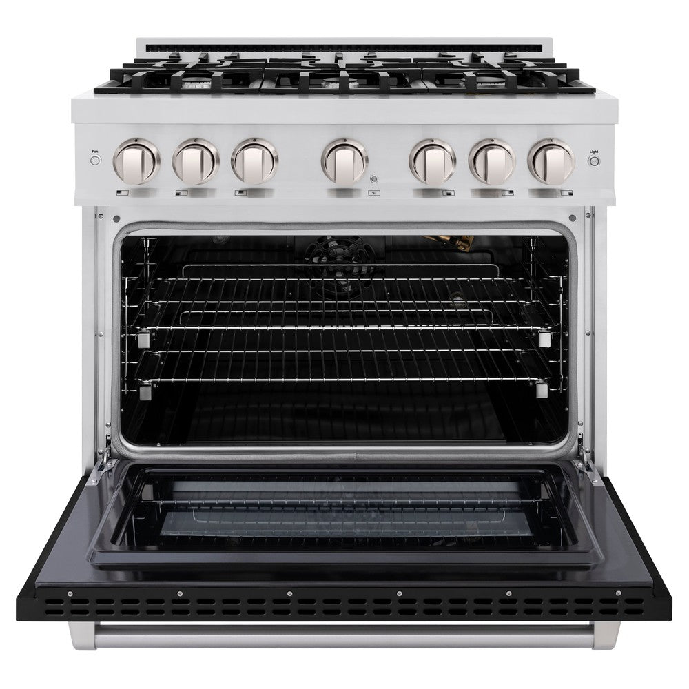 zline-select-36-in-gas-range-with-6-burners-5-2-cu-ft-oven-stainless-steel-with-black-matte-door-hgr-blm-36