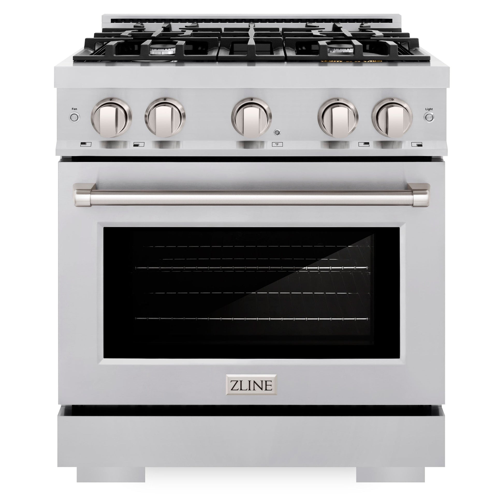 zline-30-in-gas-range-4-2-cu-ft-capacity-4-burners-convection-gas-oven-satin-stainless-steel-hgrs-30
