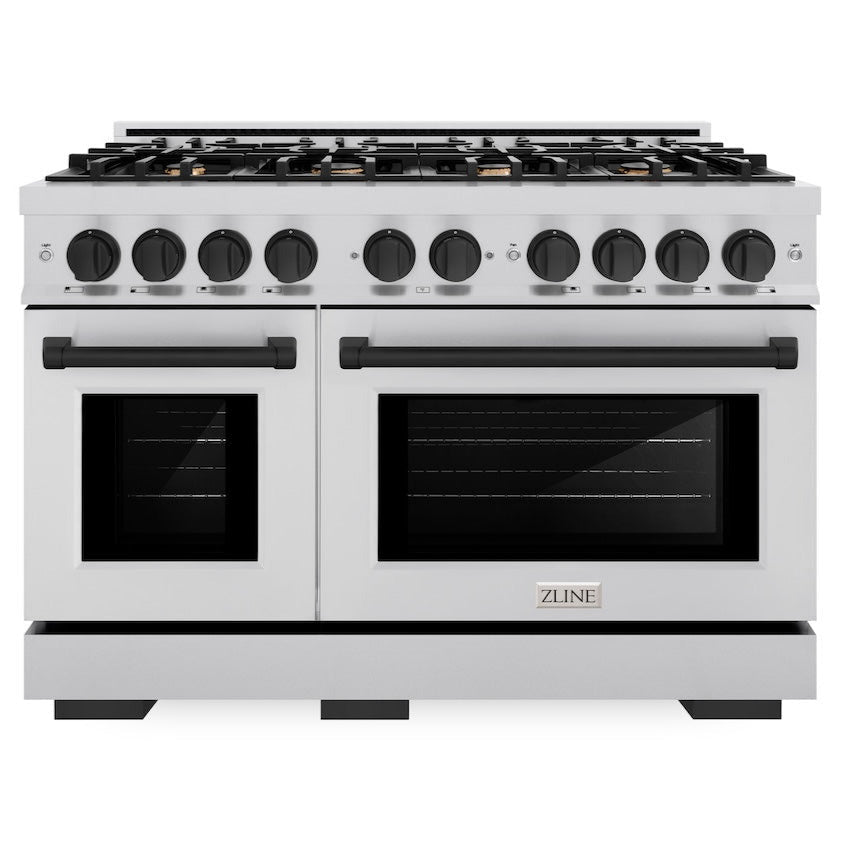 zline-48-in-gas-range-double-oven-6-7-cu-ft-8-burners-stainless-steel-with-matte-black-accents-hgrz-48-mb