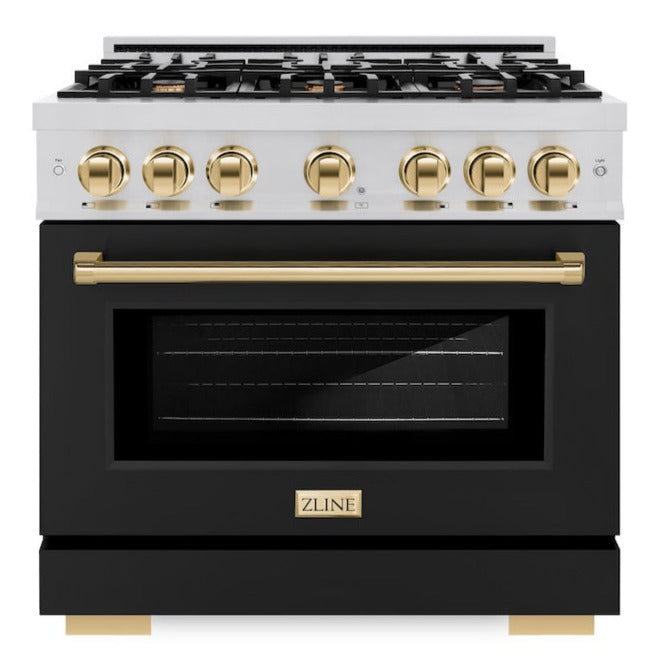 zline-36-in-gas-range-5-2-cu-ft-6-burners-stainless-steel-black-matte-door-polished-gold-accents-hgrz-blm-36-g