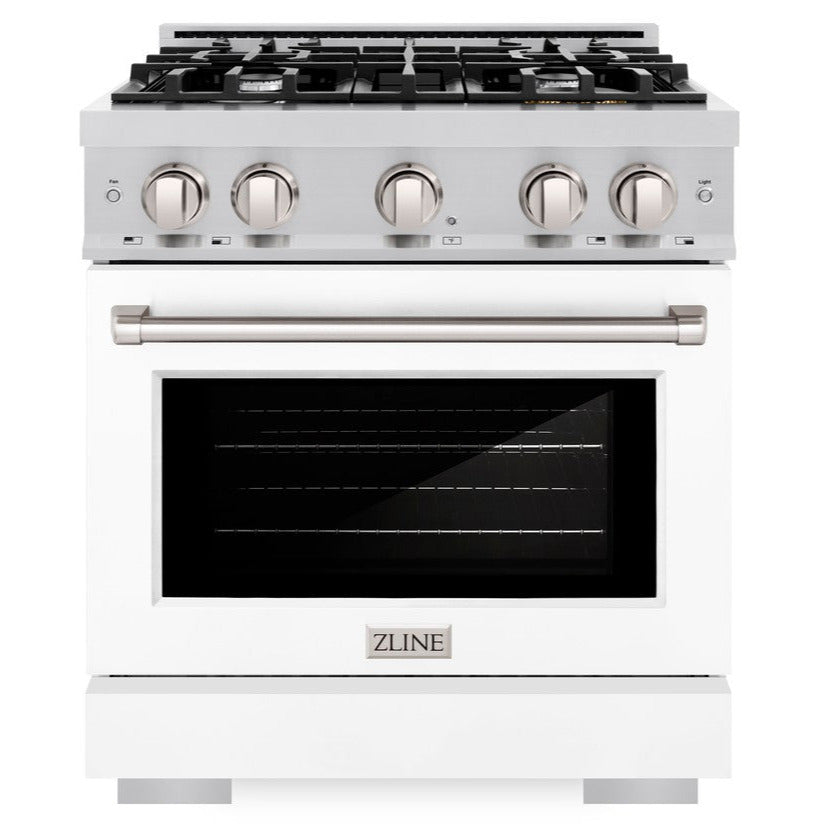 zline-select-30-in-dual-fuel-range-4-burners-4-2-cu-ft-electric-convection-oven-stainless-steel-with-white-matte-door-hdr-wm-30