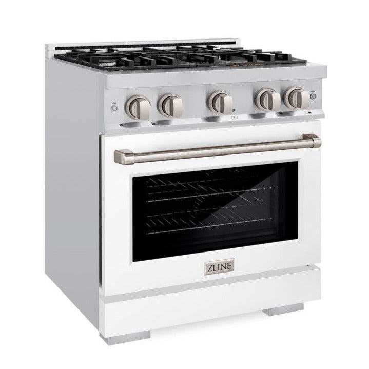 zline-select-30-in-dual-fuel-range-4-burners-4-2-cu-ft-electric-convection-oven-stainless-steel-with-white-matte-door-hdr-wm-30